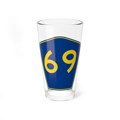 PR secondary 69 (Puerto Rico) (Road Sign) Pint Glass 16oz 16oz - Go Mug Yourself