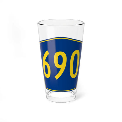 PR secondary 690 (Puerto Rico) (Road Sign) Pint Glass 16oz - Go Mug Yourself