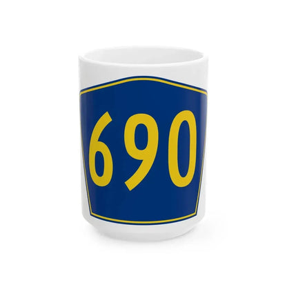 PR secondary 690 (Puerto Rico) (Road Sign) White Coffee Mug 15oz - Go Mug Yourself