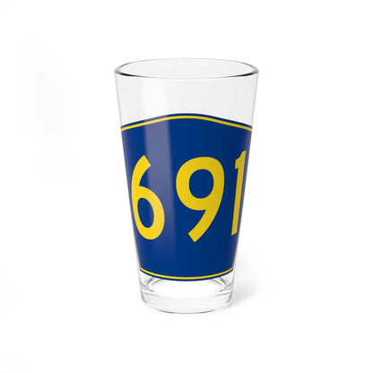 PR secondary 691 (Puerto Rico) (Road Sign) Pint Glass 16oz 16oz - Go Mug Yourself