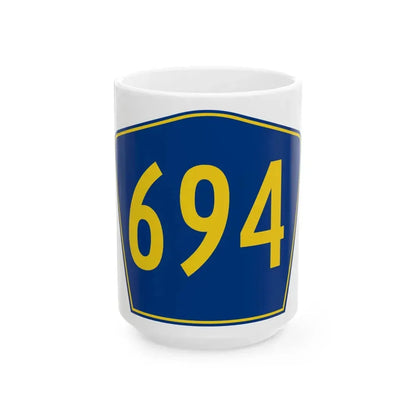 PR secondary 694 (Puerto Rico) (Road Sign) White Coffee Mug 15oz - Go Mug Yourself