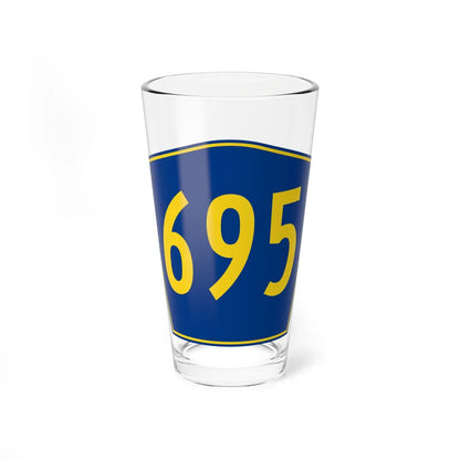 PR secondary 695 (Puerto Rico) (Road Sign) Pint Glass 16oz 16oz - Go Mug Yourself