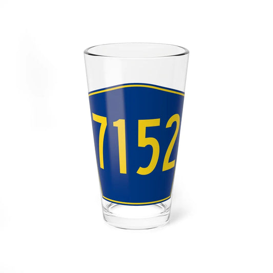 PR secondary 7152 (Puerto Rico) (Road Sign) Pint Glass 16oz 16oz - Go Mug Yourself