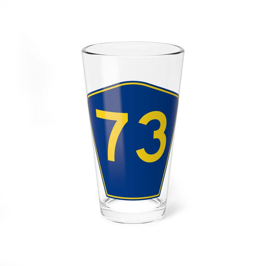 PR secondary 73 (Puerto Rico) (Road Sign) Pint Glass 16oz 16oz - Go Mug Yourself