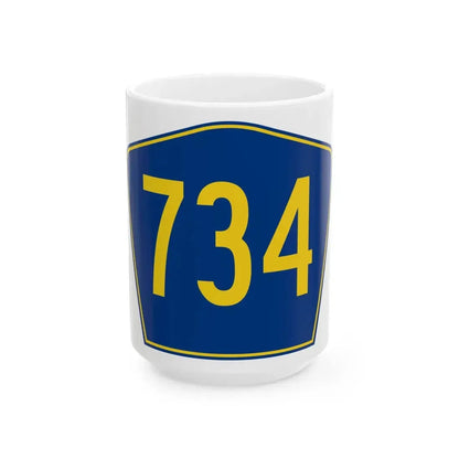 PR secondary 734 (Puerto Rico) (Road Sign) White Coffee Mug 15oz - Go Mug Yourself