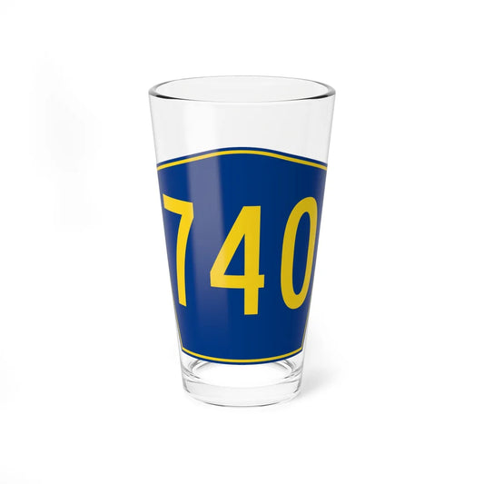 PR secondary 740 (Puerto Rico) (Road Sign) Pint Glass 16oz 16oz - Go Mug Yourself