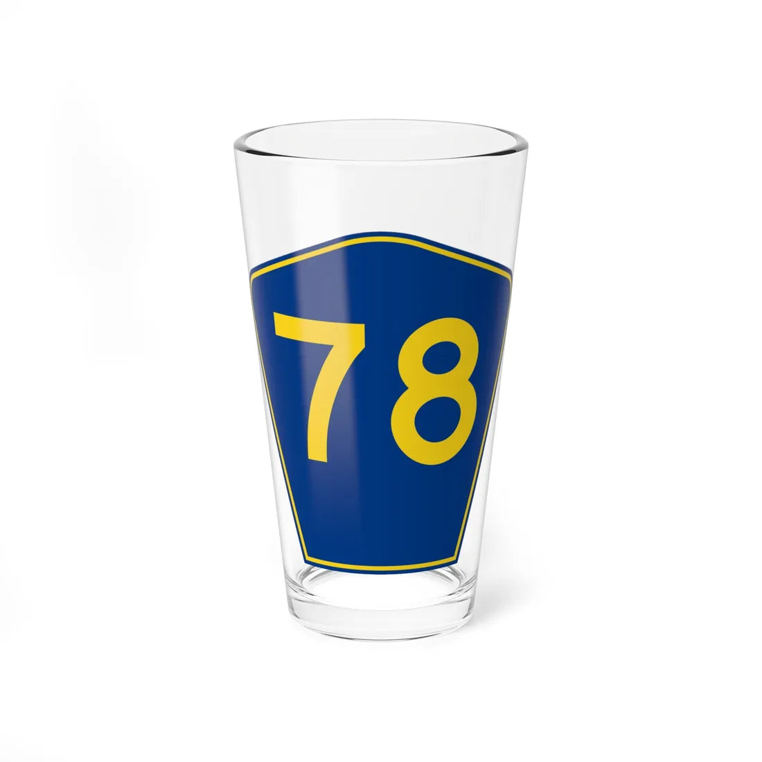 PR secondary 78 (Puerto Rico) (Road Sign) Pint Glass 16oz 16oz - Go Mug Yourself