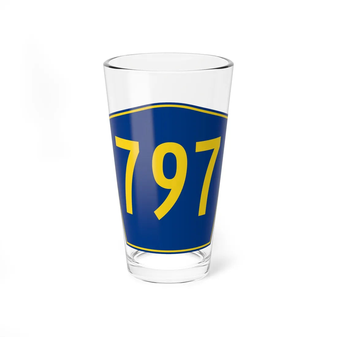 PR secondary 797 (Puerto Rico) (Road Sign) Pint Glass 16oz 16oz - Go Mug Yourself