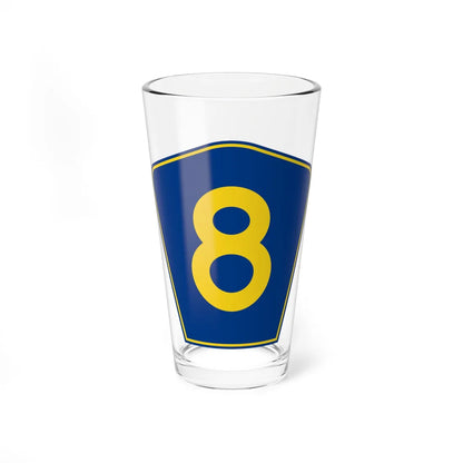 PR secondary 8 (Puerto Rico) (Road Sign) Pint Glass 16oz - Go Mug Yourself