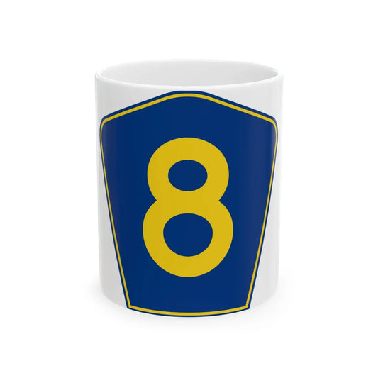 PR secondary 8 (Puerto Rico) (Road Sign) White Coffee Mug 11oz - Go Mug Yourself