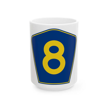 PR secondary 8 (Puerto Rico) (Road Sign) White Coffee Mug 15oz - Go Mug Yourself