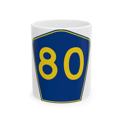 PR secondary 80 (Puerto Rico) (Road Sign) White Coffee Mug 11oz - Go Mug Yourself