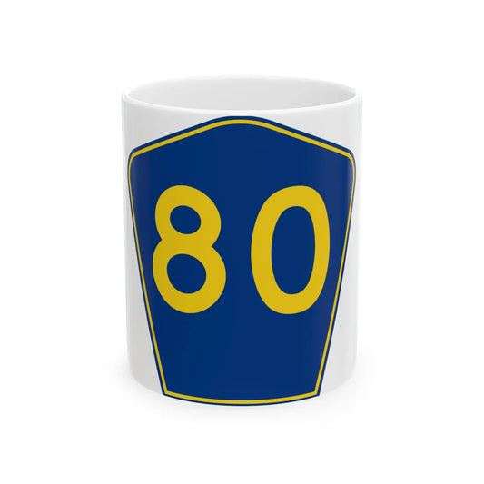 PR secondary 80 (Puerto Rico) (Road Sign) White Coffee Mug 11oz - Go Mug Yourself