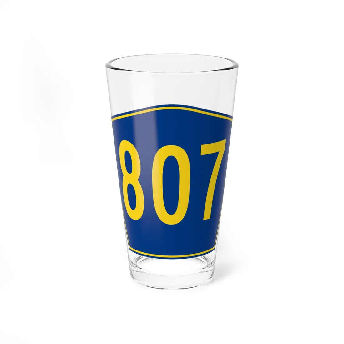 PR secondary 807 (Puerto Rico) (Road Sign) Pint Glass 16oz 16oz - Go Mug Yourself