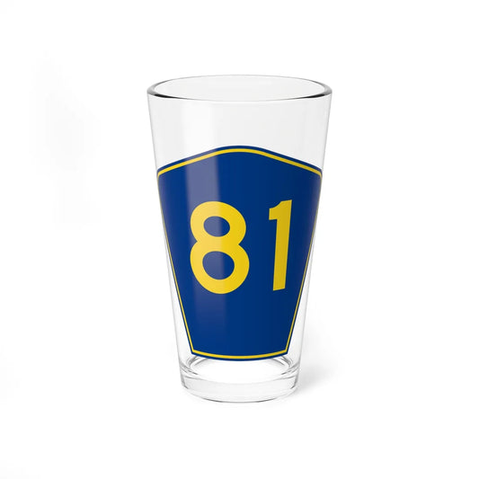 PR secondary 81 (Puerto Rico) (Road Sign) Pint Glass 16oz 16oz - Go Mug Yourself