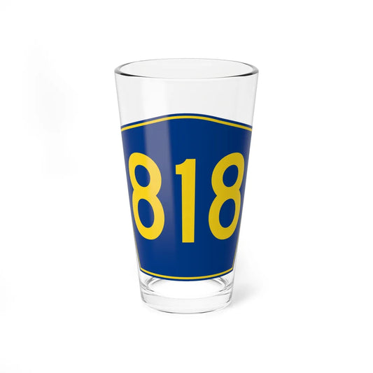 PR secondary 818 (Puerto Rico) (Road Sign) Pint Glass 16oz 16oz - Go Mug Yourself