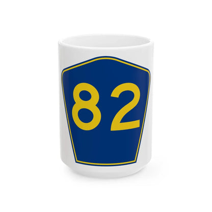 PR secondary 82 (Puerto Rico) (Road Sign) White Coffee Mug 15oz - Go Mug Yourself