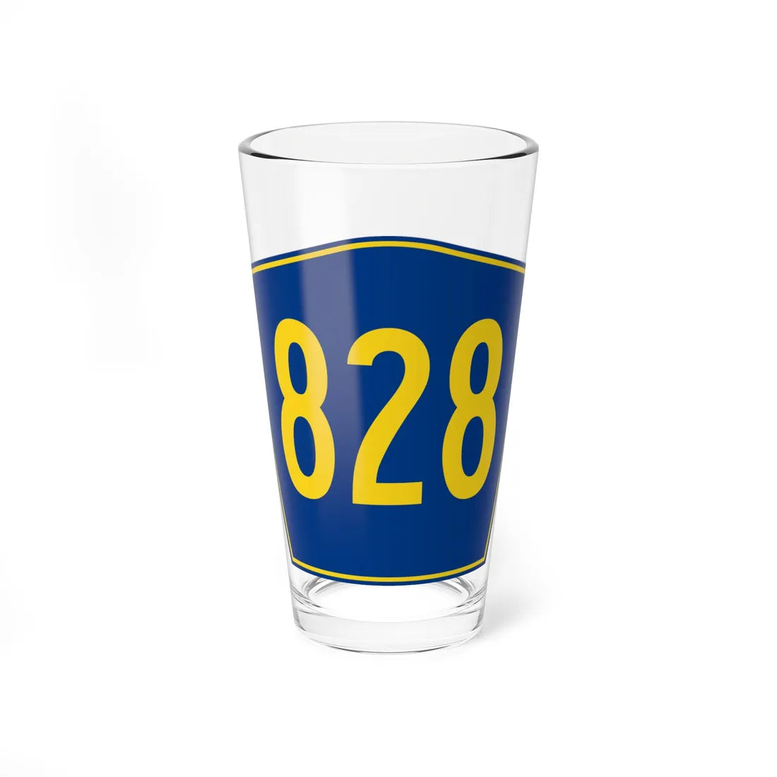 PR secondary 828 (Puerto Rico) (Road Sign) Pint Glass 16oz 16oz - Go Mug Yourself