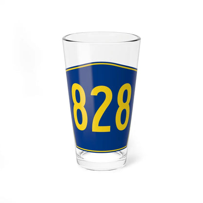 PR secondary 828 (Puerto Rico) (Road Sign) Pint Glass 16oz 16oz - Go Mug Yourself
