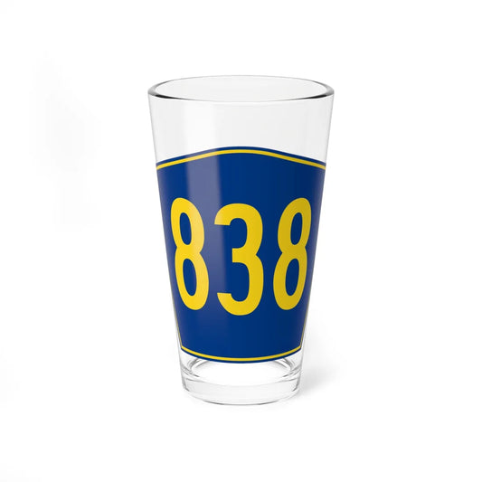 PR secondary 838 (Puerto Rico) (Road Sign) Pint Glass 16oz 16oz - Go Mug Yourself