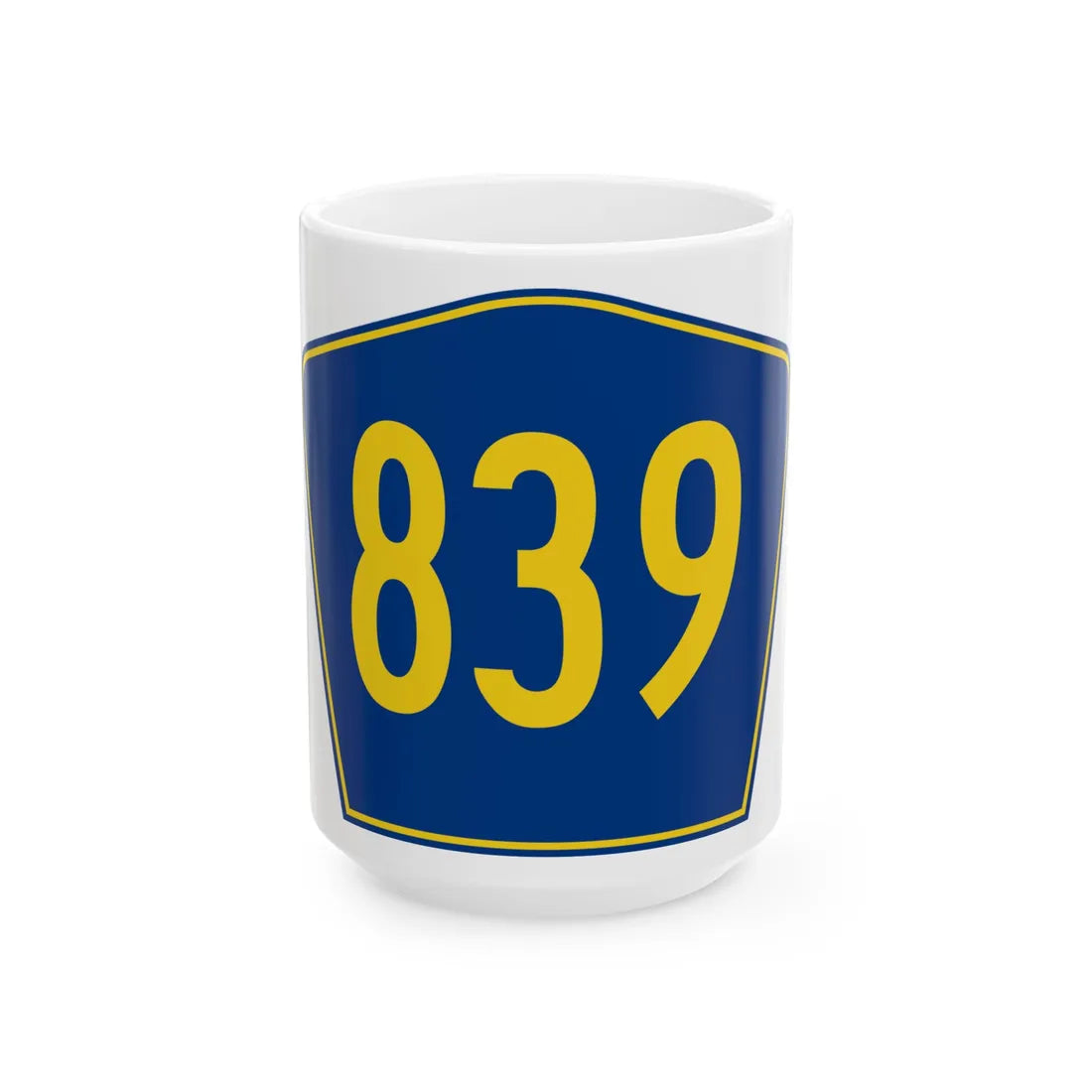 PR secondary 839 (Puerto Rico) (Road Sign) White Coffee Mug 15oz - Go Mug Yourself