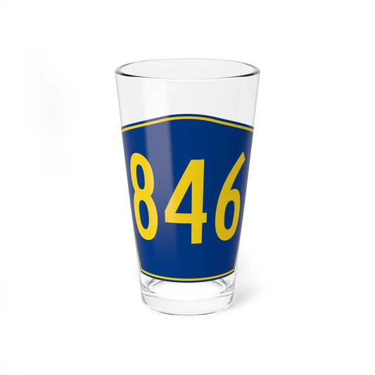 PR secondary 846 (Puerto Rico) (Road Sign) Pint Glass 16oz 16oz - Go Mug Yourself
