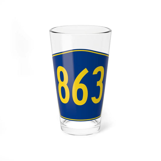 PR secondary 863 (Puerto Rico) (Road Sign) Pint Glass 16oz 16oz - Go Mug Yourself