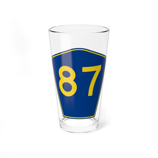 PR secondary 87 (Puerto Rico) (Road Sign) Pint Glass 16oz 16oz - Go Mug Yourself