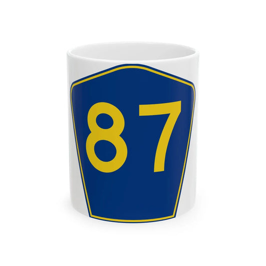 PR secondary 87 (Puerto Rico) (Road Sign) White Coffee Mug 11oz - Go Mug Yourself