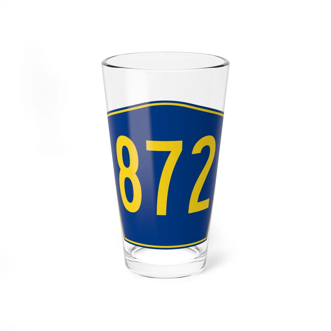 PR secondary 872 (Puerto Rico) (Road Sign) Pint Glass 16oz 16oz - Go Mug Yourself