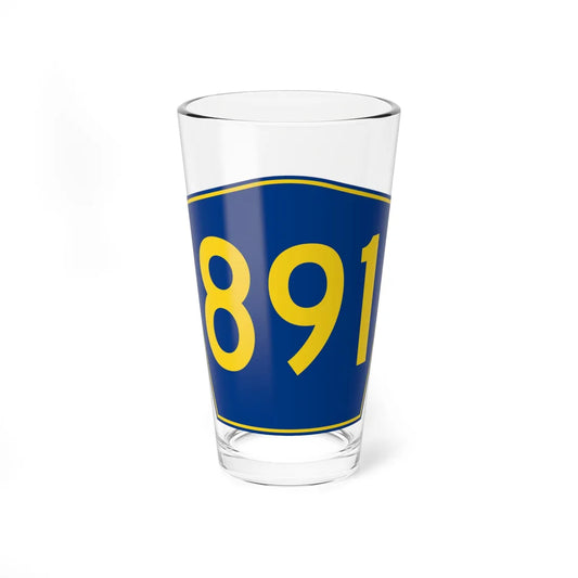PR secondary 891 (Puerto Rico) (Road Sign) Pint Glass 16oz 16oz - Go Mug Yourself