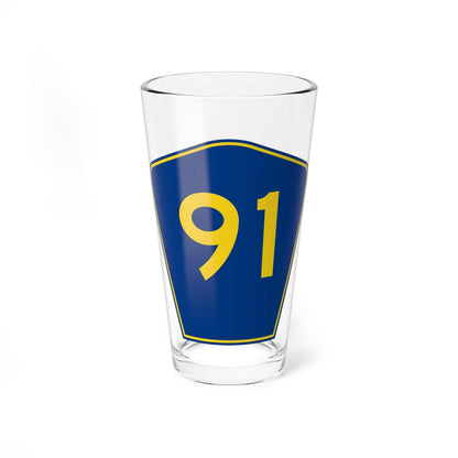 PR secondary 91 (Puerto Rico) (Road Sign) Pint Glass 16oz 16oz - Go Mug Yourself