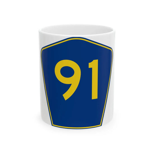 PR secondary 91 (Puerto Rico) (Road Sign) White Coffee Mug 11oz - Go Mug Yourself