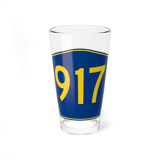 PR secondary 917 (Puerto Rico) (Road Sign) Pint Glass 16oz 16oz - Go Mug Yourself