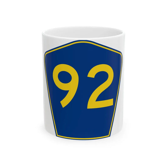 PR secondary 92 (Puerto Rico) (Road Sign) White Coffee Mug 11oz - Go Mug Yourself