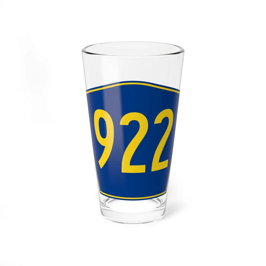 PR secondary 922 (Puerto Rico) (Road Sign) Pint Glass 16oz 16oz - Go Mug Yourself