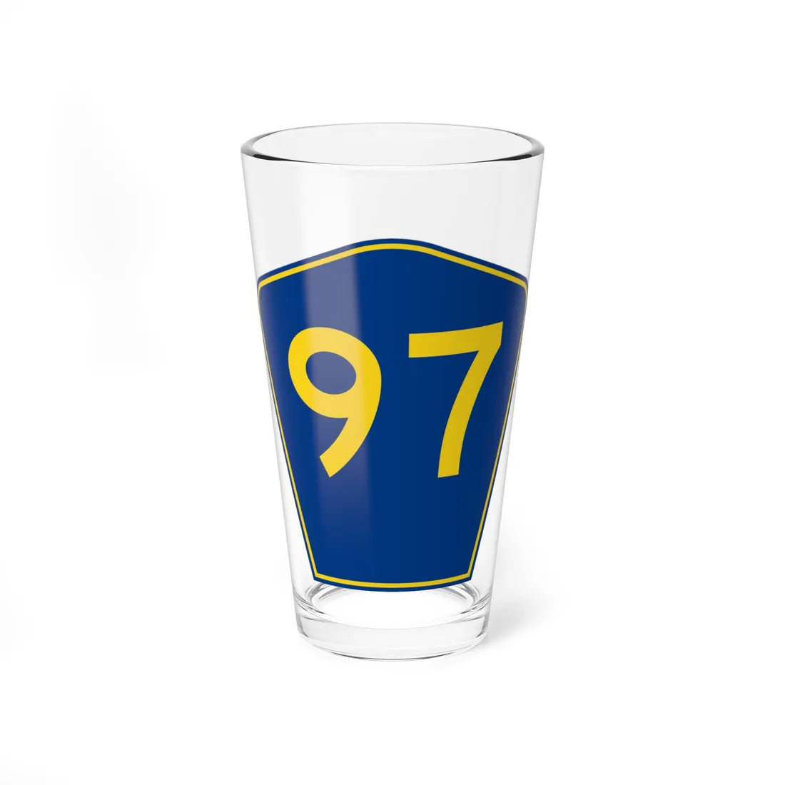 PR secondary 97 (Puerto Rico) (Road Sign) Pint Glass 16oz 16oz - Go Mug Yourself