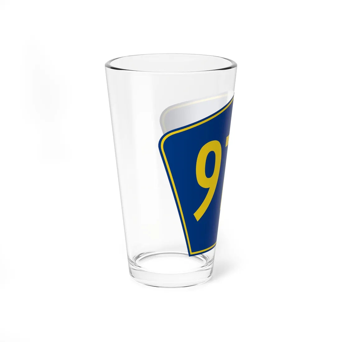 PR secondary 970 (Puerto Rico) (Road Sign) Pint Glass 16oz - Go Mug Yourself