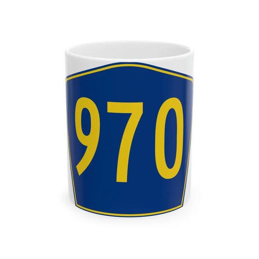 PR secondary 970 (Puerto Rico) (Road Sign) White Coffee Mug 11oz - Go Mug Yourself