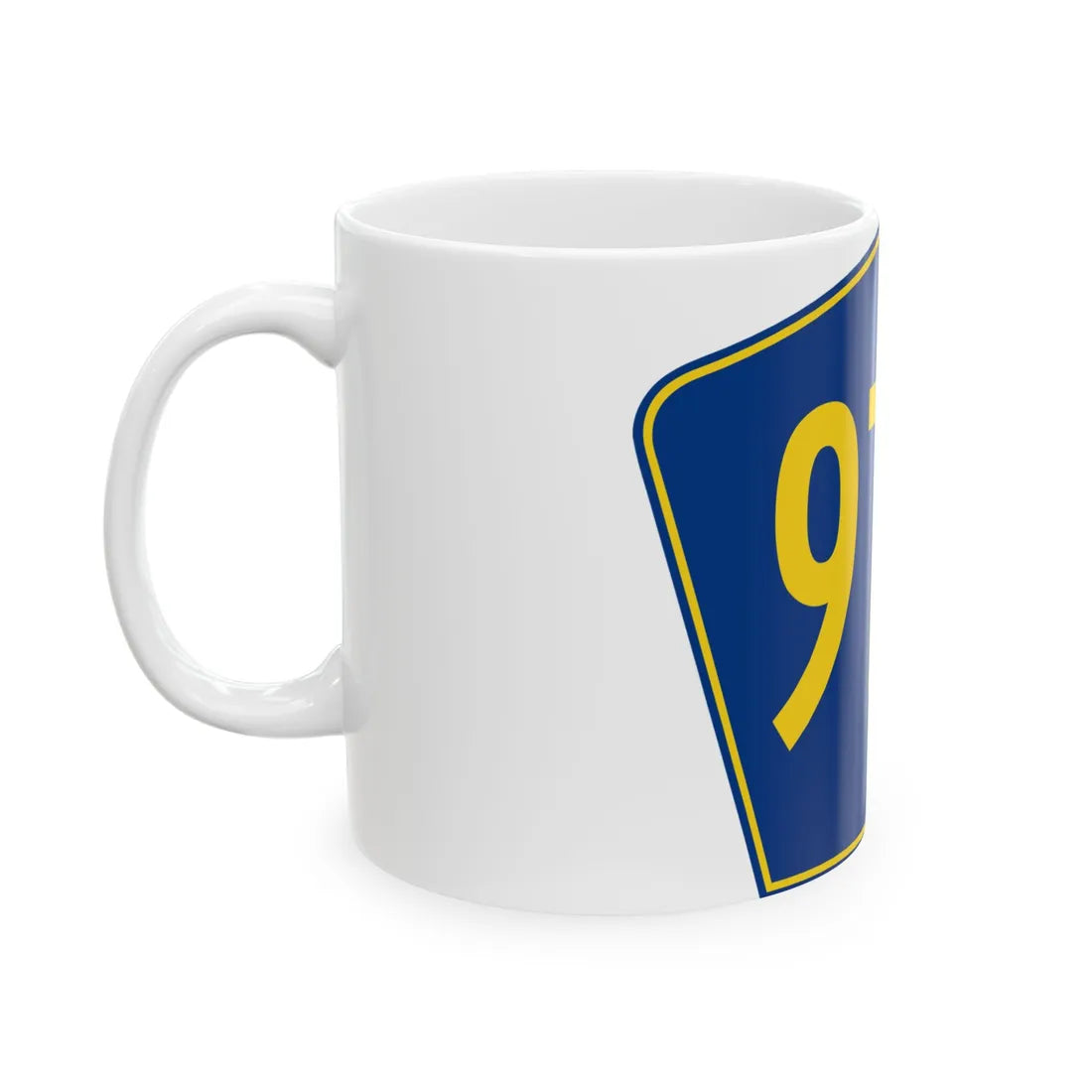 PR secondary 970 (Puerto Rico) (Road Sign) White Coffee Mug - Go Mug Yourself