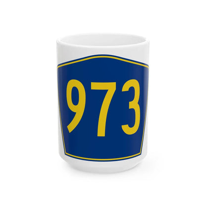 PR secondary 973 (Puerto Rico) (Road Sign) White Coffee Mug 15oz - Go Mug Yourself