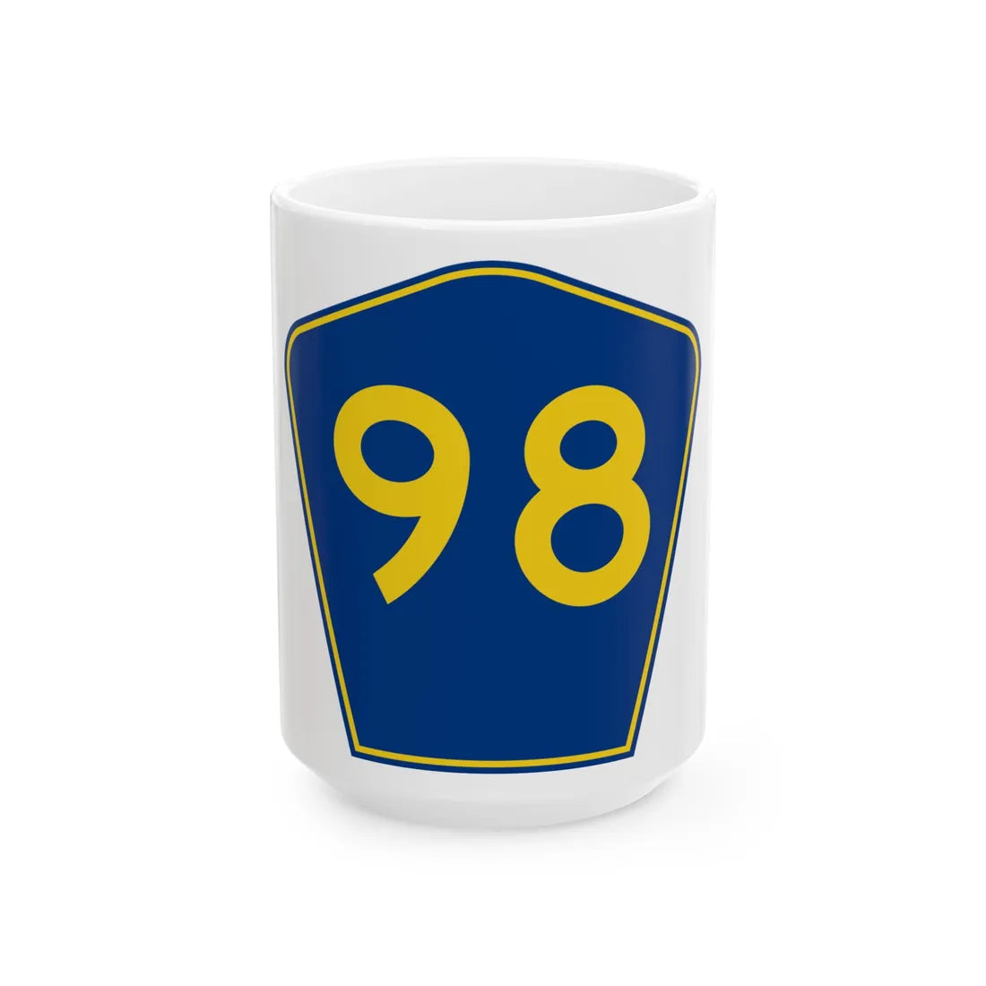 PR secondary 98 (Puerto Rico) (Road Sign) White Coffee Mug 15oz - Go Mug Yourself