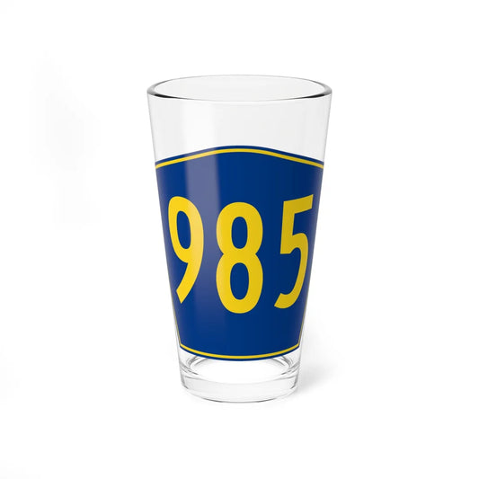 PR secondary 985 (Puerto Rico) (Road Sign) Pint Glass 16oz 16oz - Go Mug Yourself