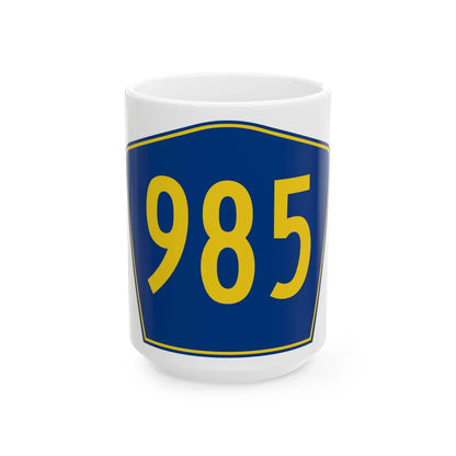 PR secondary 985 (Puerto Rico) (Road Sign) White Coffee Mug 15oz - Go Mug Yourself