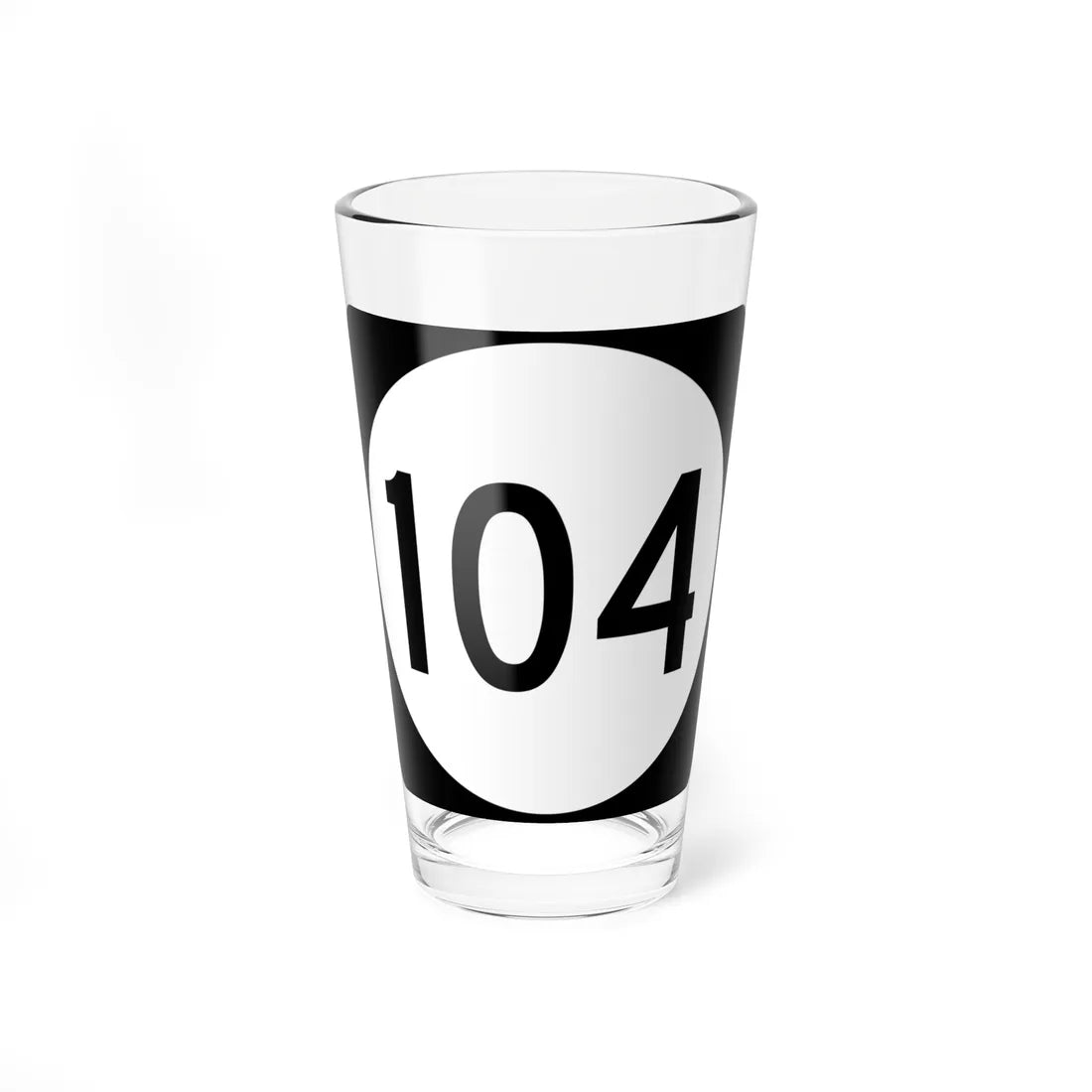 PR tertiary 104 (Puerto Rico) (Road Sign) Pint Glass 16oz 16oz - Go Mug Yourself