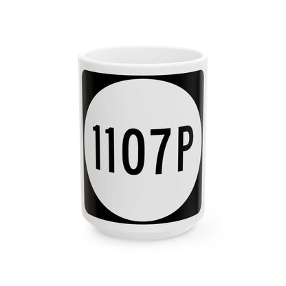 PR tertiary 1107P (Puerto Rico) (Road Sign) White Coffee Mug 15oz - Go Mug Yourself