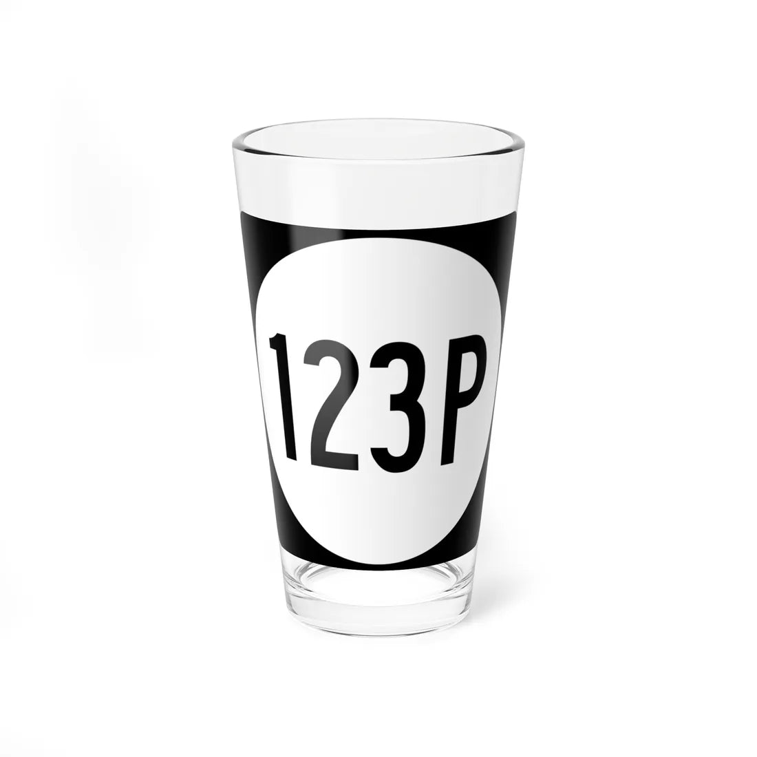 PR tertiary 123P (Puerto Rico) (Road Sign) Pint Glass 16oz 16oz - Go Mug Yourself