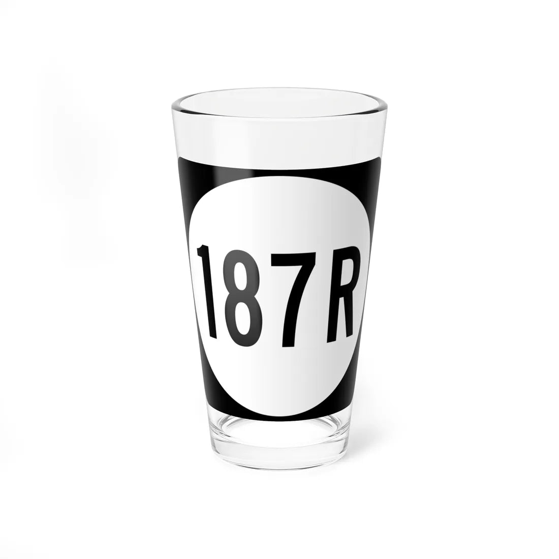 PR tertiary 187R (Puerto Rico) (Road Sign) Pint Glass 16oz 16oz - Go Mug Yourself