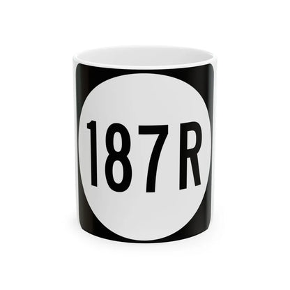 PR tertiary 187R (Puerto Rico) (Road Sign) White Coffee Mug 11oz - Go Mug Yourself