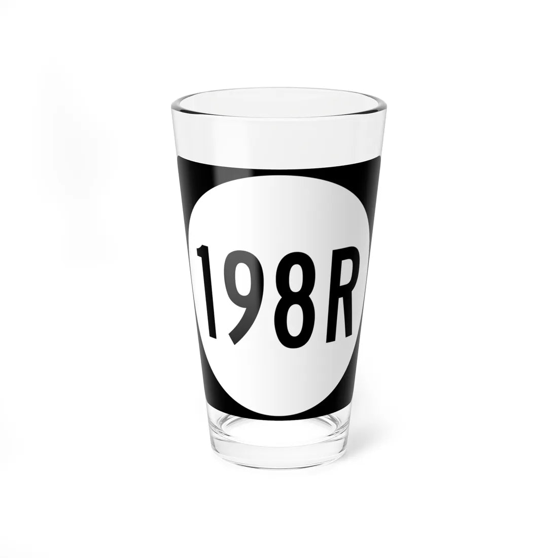PR tertiary 198R (Puerto Rico) (Road Sign) Pint Glass 16oz - Go Mug Yourself